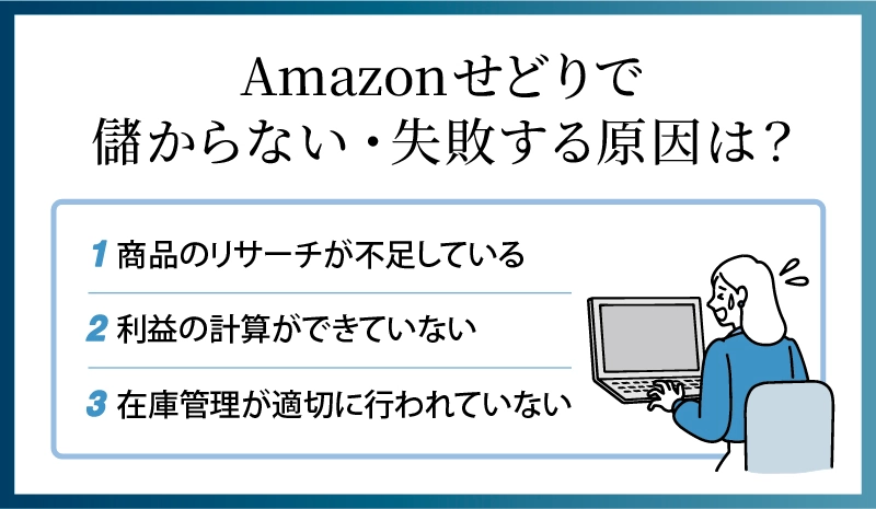 Amazonせどりで儲からない・失敗する原因は？