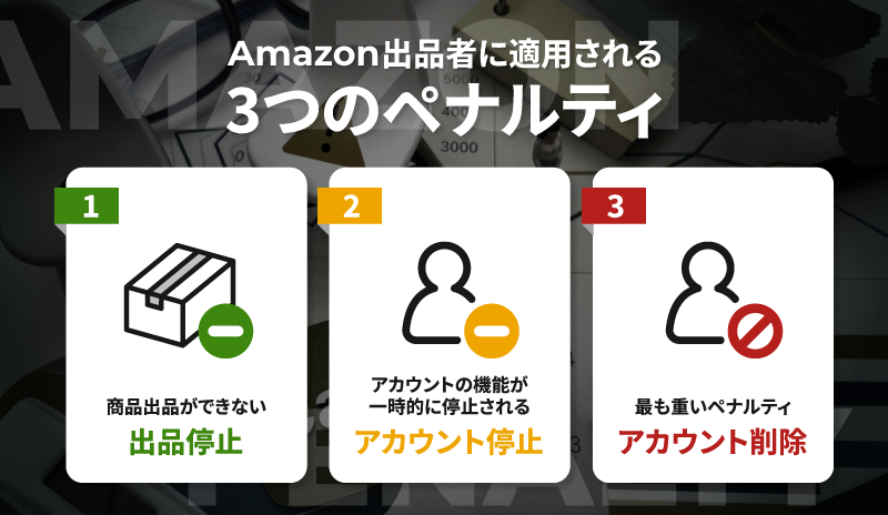 Amazon出品者に適用される3つのペナルティ