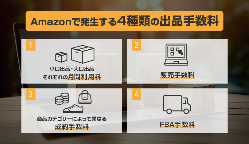 Amazonで発生する4種類の出品手数料